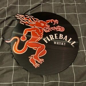 Fireball Whiskey 3D wooden sign
